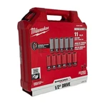 Milwaukee 49-66-7833 Shockwave 1/2" Sae/metric Lug Nut Wheel Socket Set 11 Pc. Fixed Price $129.99.