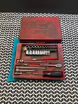 Snap 1/4 Drive Socket Set Metric, Sae Ratchet Extensions With Case. Fixed Price $250.00.
