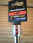 Gearwrench Socket 1/2 Drive, 12 Point 8 Mm - New. Fixed Price $17.99.