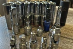 KOBALT23 Piece Sae Deep Socket Set With Adapters And Extension Bars 1/2 Drive. Fixed Price $40.00.