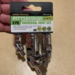 Pittsburgh Piece Universal Joint Set 1/4, 3/8, 1/2 67869 Brand New Free Ship. Fixed Price $18.00.
