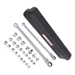 Durable Flex Head Ratchet Wrench Set 14MM 19MM Socket Kit Chrome Vanadium Steel. Fixed Price $53.08.