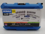 Kobalt 64 Piece Mechanics Tool Set Sae & Metric 3-IN-1 Rachet Socket 86771. Fixed Price $44.99.