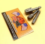 Drill Hog Socket Adapter 1/4" 3/8" 1/2" Set Hex Shank Impact Driver Bits. Fixed Price $9.49.