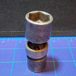 Snap On IPFM19B 3/8 Dr 6PT Metric 19MM Flank Shallow Swivel Impact Socket Usa. Fixed Price $49.00.