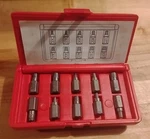 Hanson Irwin 53226 10 Pc. Hex Head Multi-spline Screw Extractor Set. Fixed Price $70.00.
