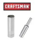 New Craftsman Socket 1/4" Drive, Deep, 12 Point Choose Size, Fast Shipping. Fixed Price $12.95.
