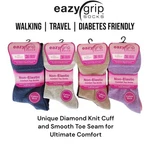 6 Pairs Ladies Eazy Grip Non-elastic Socks Uk Size 4-8 (eur 37-42), Assorted. Fixed Price $13.41.