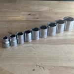 Husky Sae Shallow Socket Set 3/8" Drive 6 Point 9PC To 7/8" Vtg Usa Read!. Fixed Price $29.95.