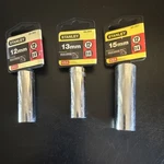 Stanley Maxi-drive Metric Socket Set 12MM 13MM 15MM Chrome Alloy Steel 86-364. Fixed Price $6.99.