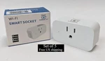 Home Invision Wi-fi Smart Socket Phone Control Timing Plug Set Of 5. Fixed Price $18.50.