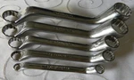 Snap-on 5PC Sae 12PT Flank Drive Short Offset Box Wrench #XSO605. Fixed Price $259.99.