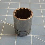 Snap On Tools 7/8" - 1/2 Drive Sae Chrome Shallow 12 Point Socket SW281 Usa. Fixed Price $11.96.