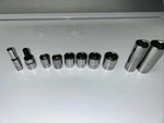 Craftsman 9 Piece 3/8 Drive Metric Set Six Short, Three Deep Sockets.. Fixed Price $9.85.