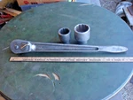 Vintage X-51 Jh Williams 1" Drive & 2 Socket Set Superratchet Tool Lot. Fixed Price $169.95.