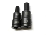 Pair Of Armstrong 3/4" And 1" Hex Type Impact Sockets Drive Made In Usa. Fixed Price $82.24.