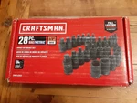 Craftsman 28-PC Sae/metric 1/2" Drive Impact Bit Socket Set CMMT42031. Fixed Price $80.00.