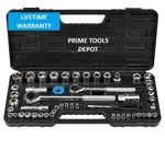 Pittsburgh 1/4 In., 3/8 1/2 Drive Sae And Metric Socket Set, 51-PIECE. Fixed Price $49.95.