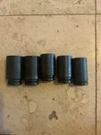 Snap On Set Of 5 3/4 Dr Deep Thin Wall Impact Sockets 1/4 - 1/2. Fixed Price $200.00.