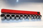 Matco Tools 11PC 1/2" Drive 8 Point Sae Socket Set Usa W/ Metal Rail Holder. Fixed Price $175.00.