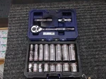 Kobalt Mechanic's Tool Socket Set Sae Deep Well Extension Ratchet 3/8". Fixed Price $26.99.