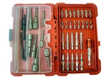 Power Tools 40PC Impact Driver Set Nut Drill Bits Socket Adapter In Case. Fixed Price $36.00.