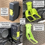 Holder For Ryobi Bits Case On Wall, Pegboard, Link Rails. Fixed Price $16.95.