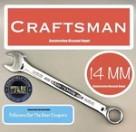Craftsman Combination Wrench Polished 12 Point CMMT42918. Fixed Price $8.99.