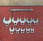 Craftsman 3/8" Drive Sae 10PC Crowfoot Wrench Set 3/8-7/8", 1" Usa Series. Fixed Price $69.95.