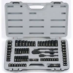 Stanley 92-824 69 Pc Socket Set Black Chrome Laser Etched 1/4", 3/8" Drives Sae. Fixed Price $106.19.
