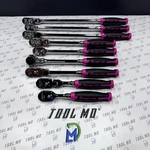 Snap-on Tools Usa New Electric Pink 9PC 3/8" Drive 100 Tooth Cynergy Ratchet Set. Fixed Price $1999.95.