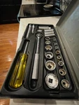 Vtg Crescent LMT-24 Piece 3/8" Sae Drive Socket Wrench Kit 6 Pt In Case. Fixed Price $39.99.