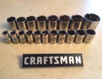 Craftsman Laser Etched/easy Read 19 Pc 1/2" Drive 12 Pt Std Sae Socket Set. Fixed Price $64.99.