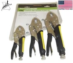 3 Piece Curved Jaw Locking Pliers Vise Grip Soft Handles 5" 7" 10" Pittsburgh. Fixed Price $28.88.