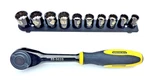 Stanley 3/8 Drive Rotator Ratchet 89-962 With 10 Piece Socket Set. Fixed Price $59.99.