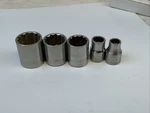Allen 5PC 3/8 Drive 12PT Sae Sockets, 5/16MIN. - 3/4MAX., Usa Gray. Fixed Price $10.50.