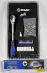 Kobalt 20 Piece Double-drive Ratchet Socket Set +bonus Roll Pouch & 50 More Bits. Fixed Price $89.99.