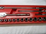 Snap-on 1/2" Drive 6 Point Standard Sae Socket Ratchet Ext Set 317MSPC Pcs. Fixed Price $569.93.