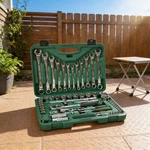 72 Teeth Mechanic Tool 61 Piece Socket Wrench Set Chrome Vanadium Steel 1/4 1/2. Fixed Price $45.49.