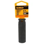 Dewalt DWMT73949OSP 17MM Black Deep Impact Socket, 1/2" Drive, 73-949D, 6-POINT. Fixed Price $8.94.