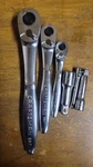New Nos Sears Craftsman Tools 3PC Thin Profile Ratchet Set 34014. Fixed Price $396.00.