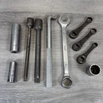 Mac Tools 10 Piece Lot. Wrenches, Sockets, Extensions. See Pictures. Fixed Price $49.95.