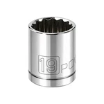 Powerbuilt 3/8 Inch Drive X 19 Mm 12 Point Shallow Socket - 641024. Fixed Price $7.91.
