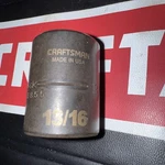 Sears Craftsman Usa Nos Easy Read 13/16 Laser Etch Socket 15855 Gk 1/2 Drive. Fixed Price $24.95.