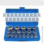 Multi-purpose Cr-v 19 Pc 1/2" Drive Universal Spline Socket Set Metric 8-32MM. Fixed Price $33.99.