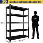 72"H Garage Storage Shelving Unit Heavy Duty Steel Industrial Shelves 3500LBS. Fixed Price $57.52.