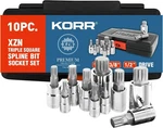 Korr Tools KSS009 10PC Xzn Triple Square Spline Bit Socket Set One Size. Fixed Price $29.50.