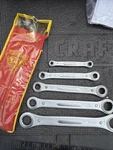 Rare Indestro Tools 5PC Ratcheting Box Wrench Set Holder 0700-5 Usa Nos Sae. Fixed Price $79.99.