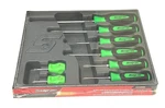 Snap On Tools Green 8PC Soft Grip Screwdrivers Set SGDX80BG New Sealed Free Ship. Fixed Price $199.99.