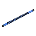Capri Tools Aluminum Socket Rail With Clips, 17" Long, Blue. Fixed Price $14.99.